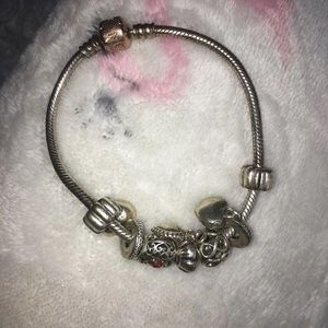 Pandora bracelet with charms